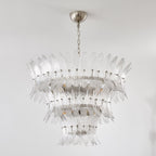 Aurora Chandelier en Verre de Murano Palmette à Niveaux - Neutralighting