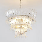 Aurora Chandelier en Verre de Murano Palmette à Niveaux - Neutralighting