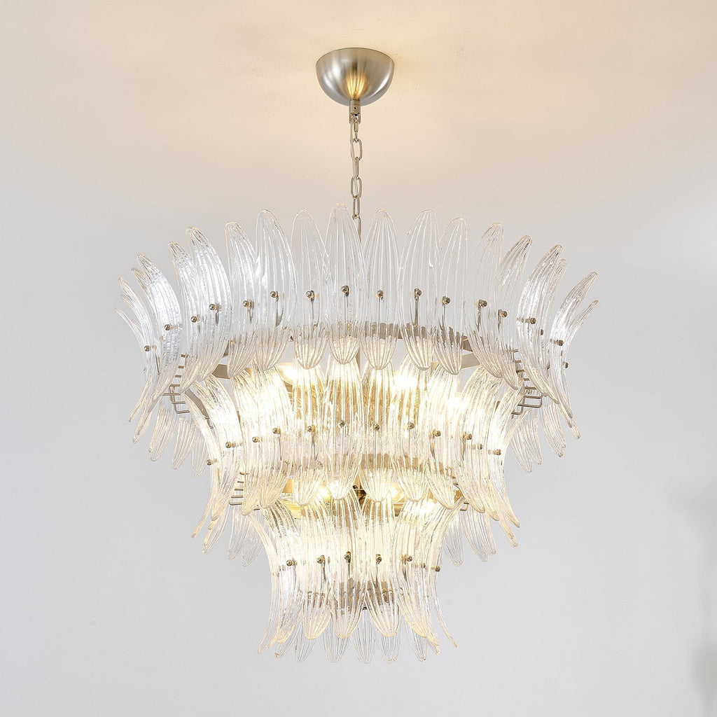 Aurora Chandelier en Verre de Murano Palmette à Niveaux - Neutralighting