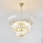 Aurora Chandelier en Verre de Murano Palmette à Niveaux - Neutralighting