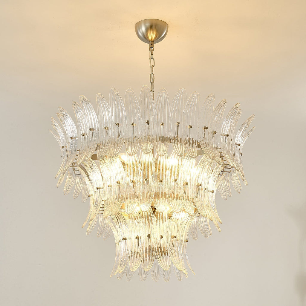 Aurora Chandelier en Verre de Murano Palmette à Niveaux - Neutralighting