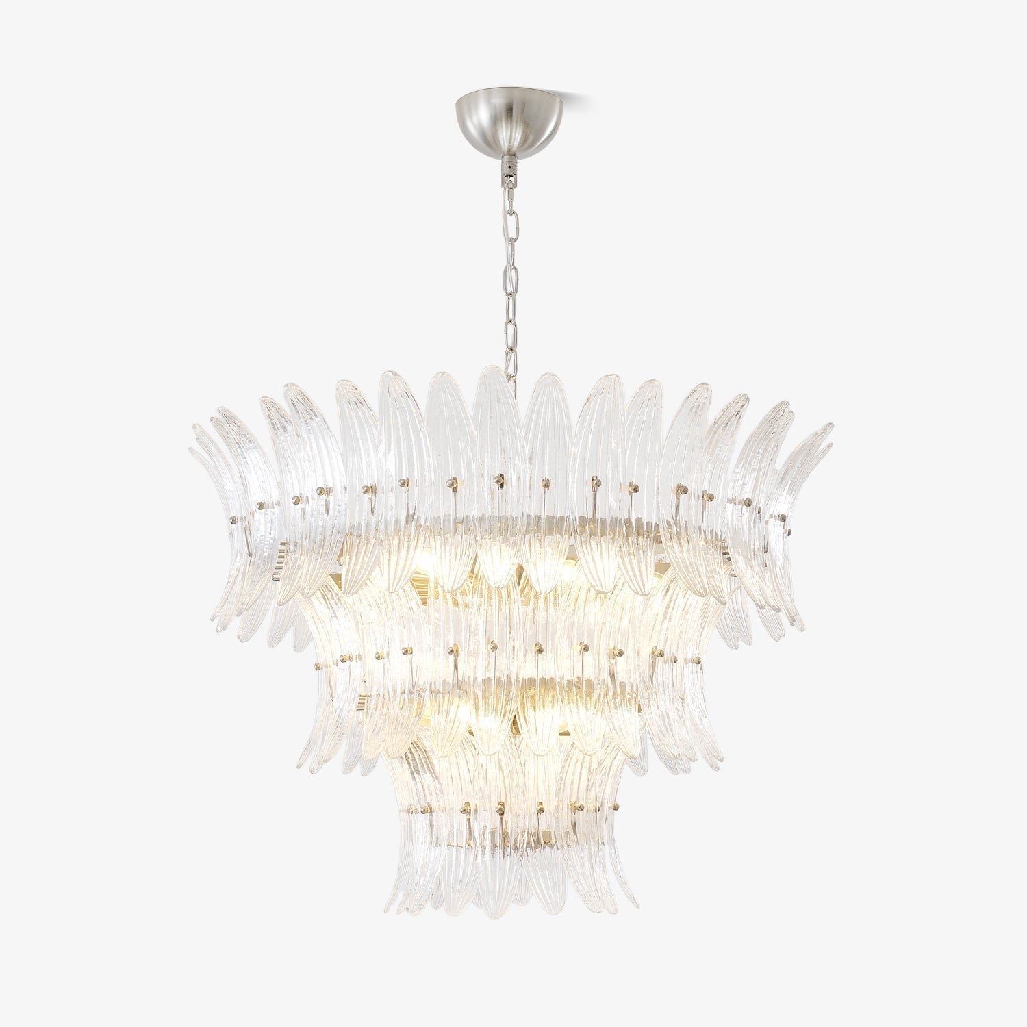 Aurora Chandelier en Verre de Murano Palmette à Niveaux - Neutralighting