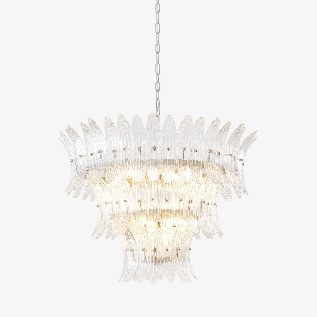Aurora Chandelier en Verre de Murano Palmette à Niveaux - Neutralighting
