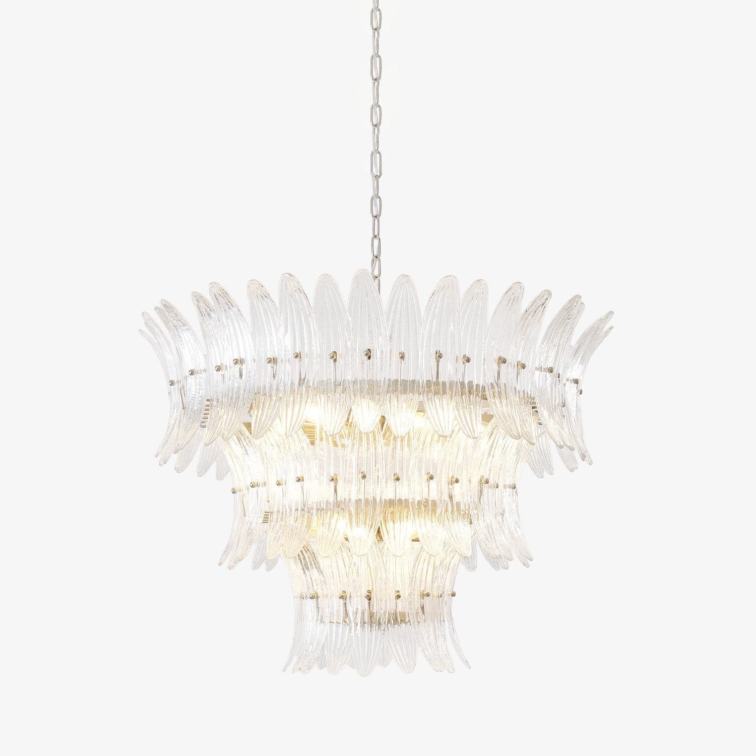 Aurora Chandelier en Verre de Murano Palmette à Niveaux - Neutralighting