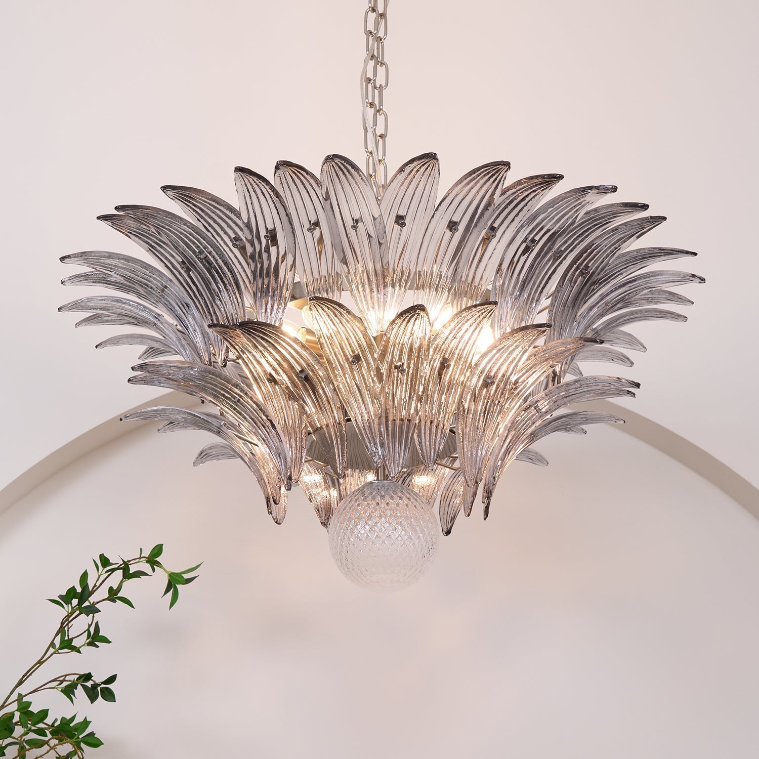 Aurora Le Lustre en Verre de Murano Clair - Neutralighting