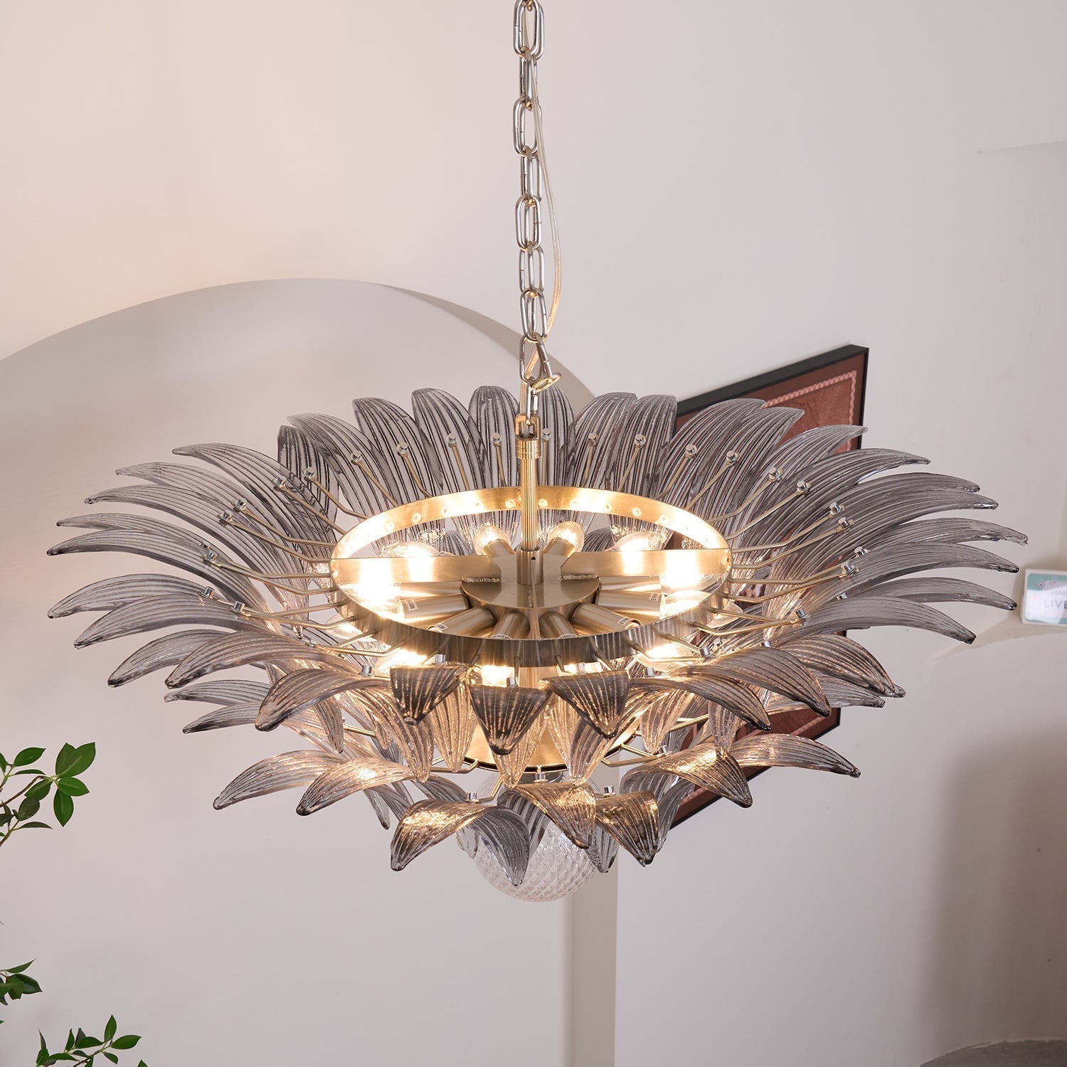 Aurora Le Lustre en Verre de Murano Clair - Neutralighting