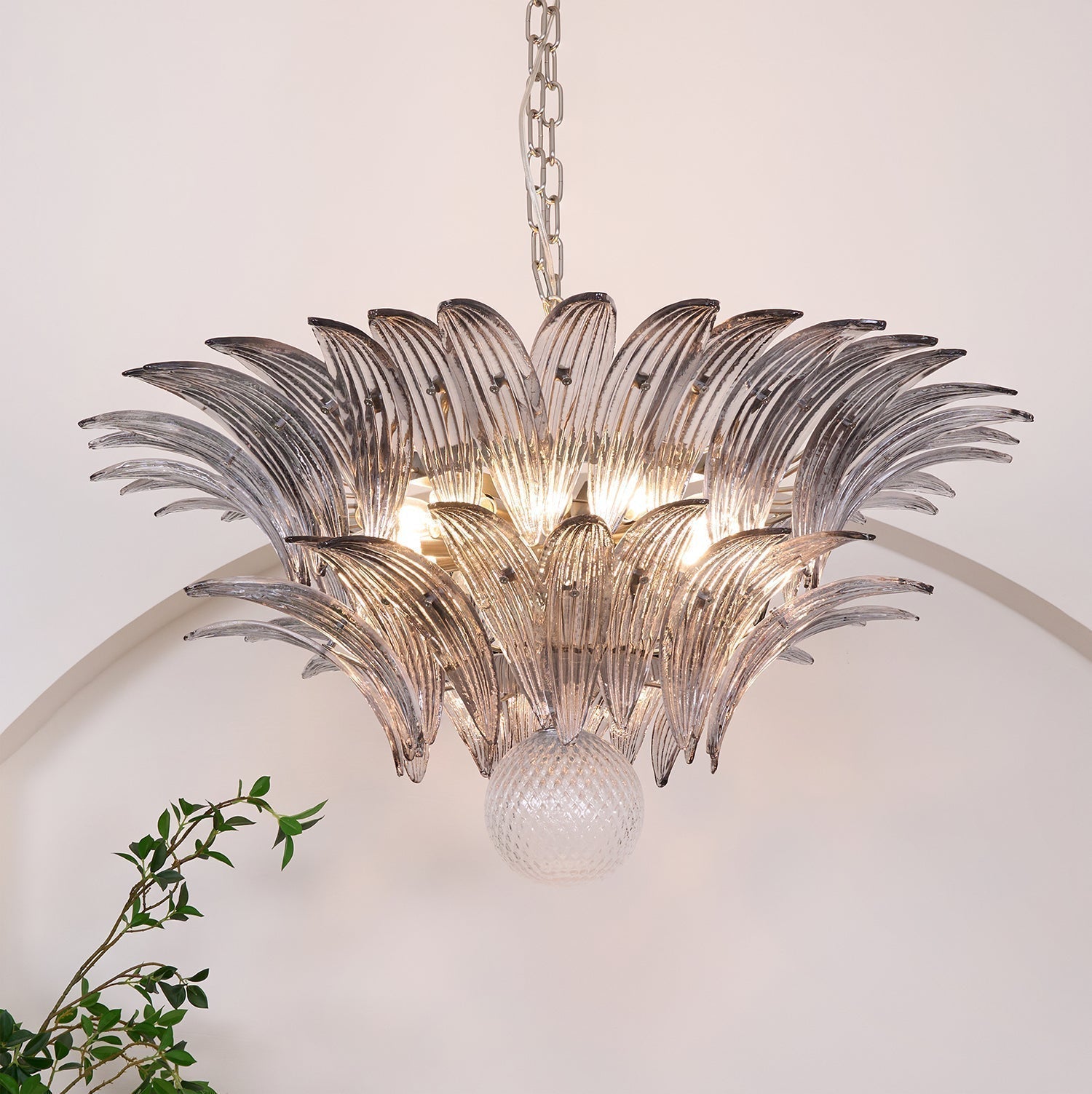 Aurora Le Lustre en Verre de Murano Clair - Neutralighting