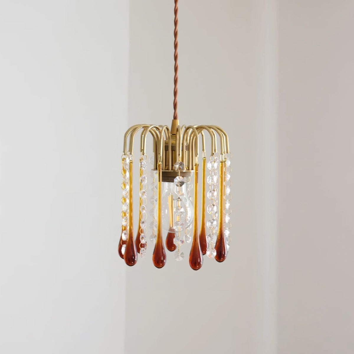 Murano Suspension en Cristal à Niveaux Cascade - Neutralighting