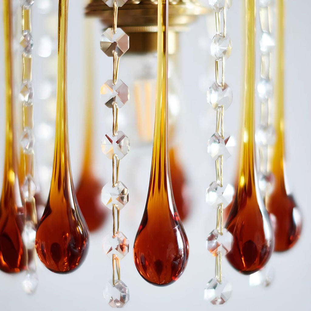 Murano Suspension en Cristal à Niveaux Cascade - Neutralighting