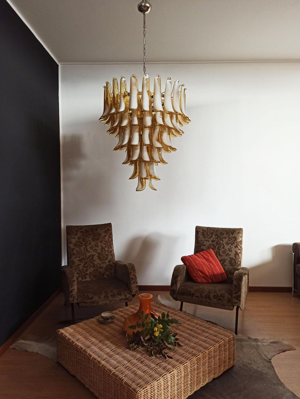 Alsorisra Lustre Postmoderne de Luxe en Verre Pétale - Neutralighting
