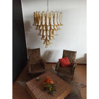Alsorisra Lustre Postmoderne de Luxe en Verre Pétale - Neutralighting