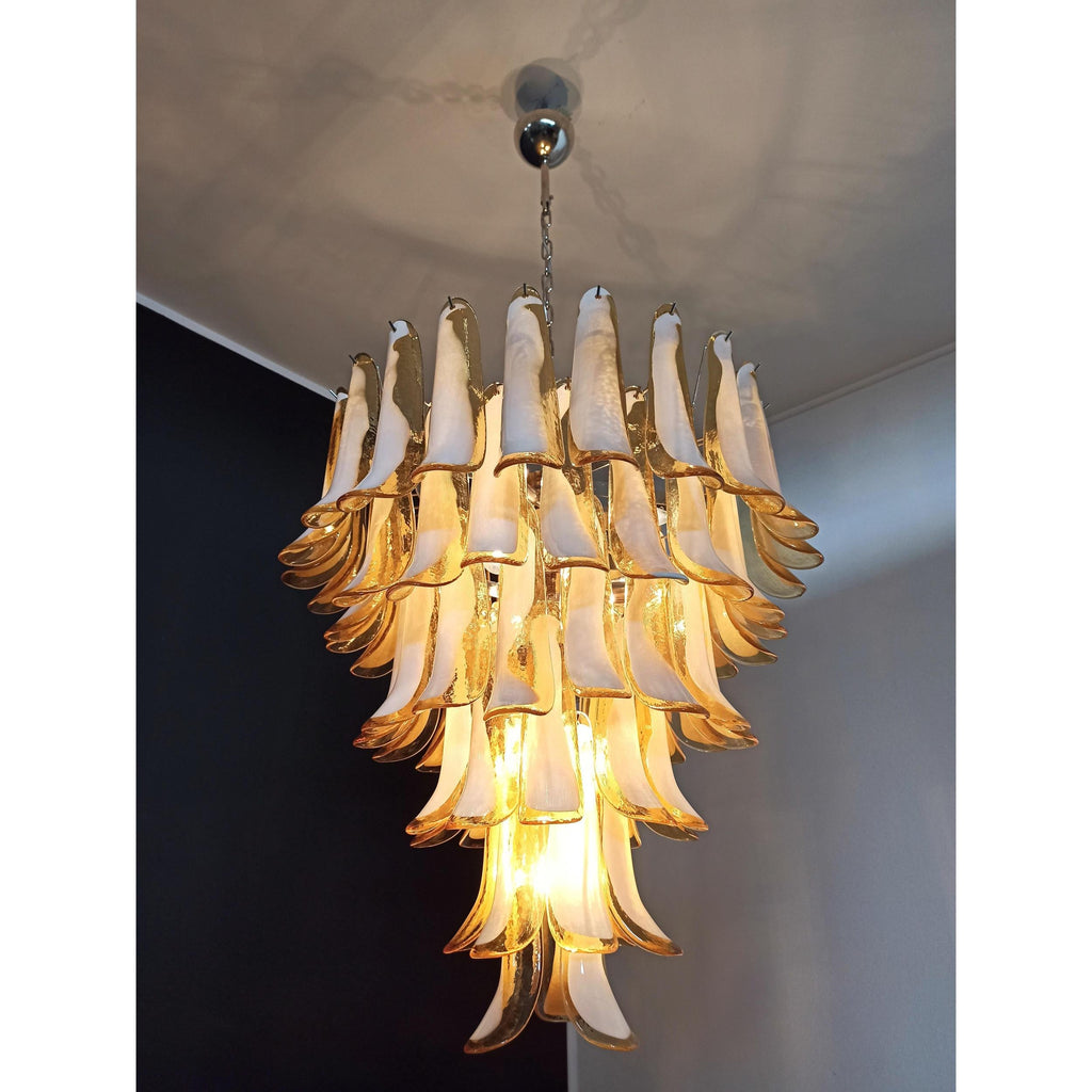 Alsorisra Lustre Postmoderne de Luxe en Verre Pétale - Neutralighting