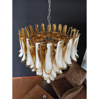 Alsorisra Lustre Postmoderne de Luxe en Verre Pétale - Neutralighting