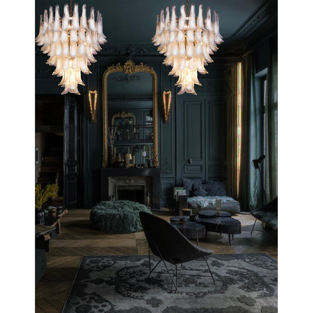 Alsorisra Lustre Postmoderne de Luxe en Verre Pétale - Neutralighting
