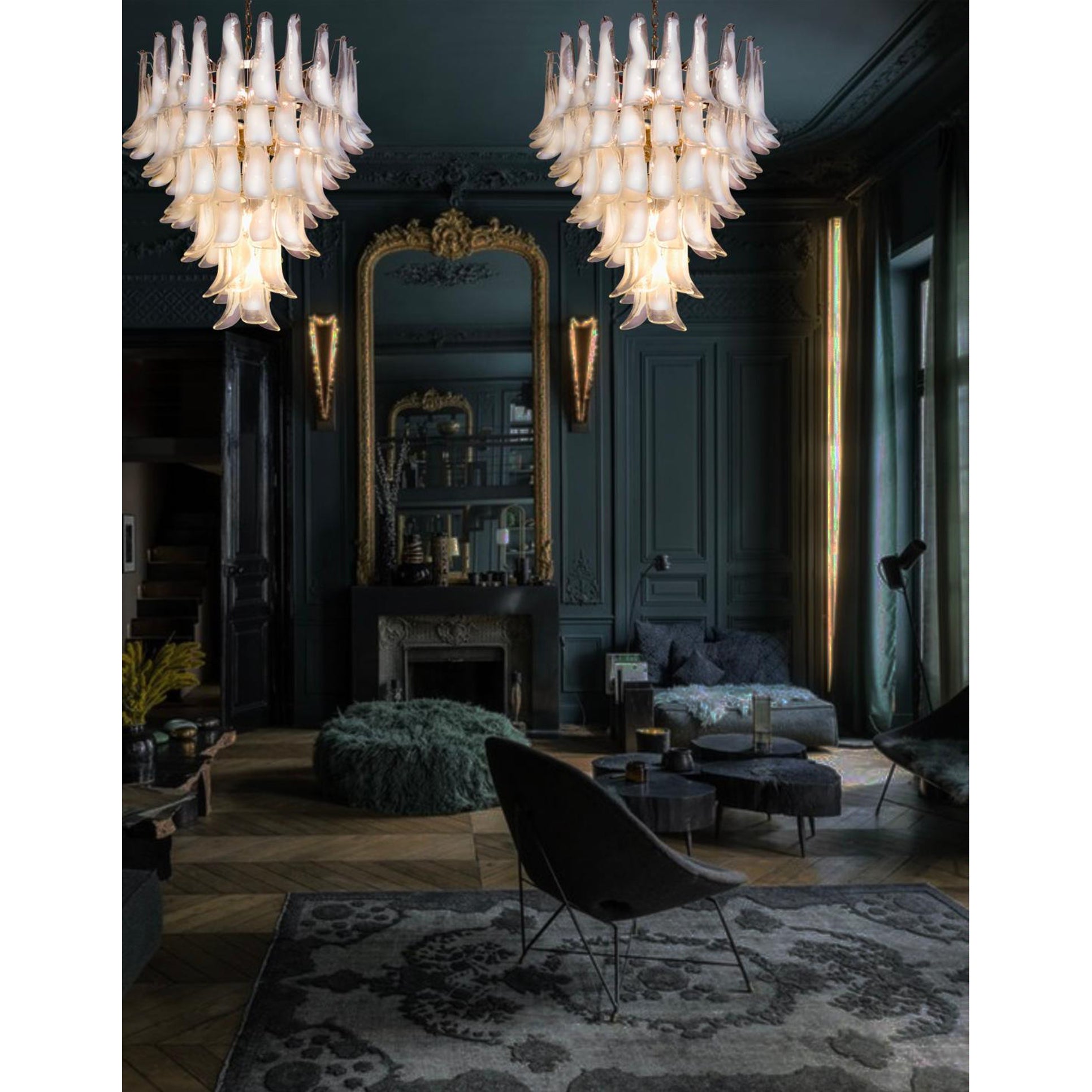 Alsorisra Lustre Postmoderne de Luxe en Verre Pétale - Neutralighting