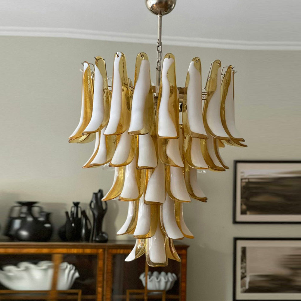 Alsorisra Lustre Postmoderne de Luxe en Verre Pétale - Neutralighting