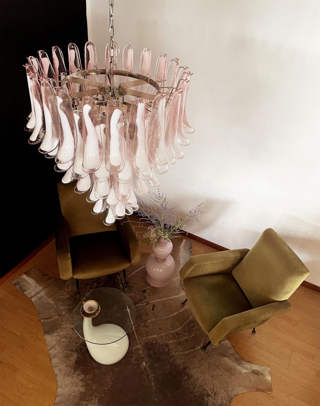 Alsorisra Lustre Postmoderne de Luxe en Verre Pétale - Neutralighting