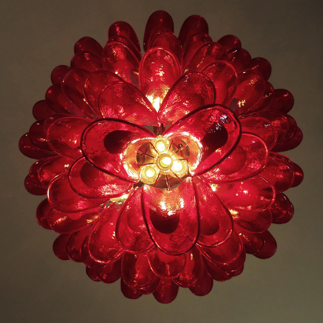 Alsorisra Lustre Postmoderne de Luxe en Verre Pétale - Neutralighting