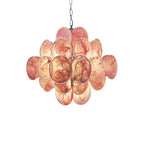 Aurora Chandelier Rose à Disques Superposés Artisanal - Neutralighting