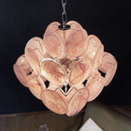 Aurora Chandelier Rose à Disques Superposés Artisanal - Neutralighting