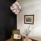Aurora Chandelier Rose à Disques Superposés Artisanal - Neutralighting