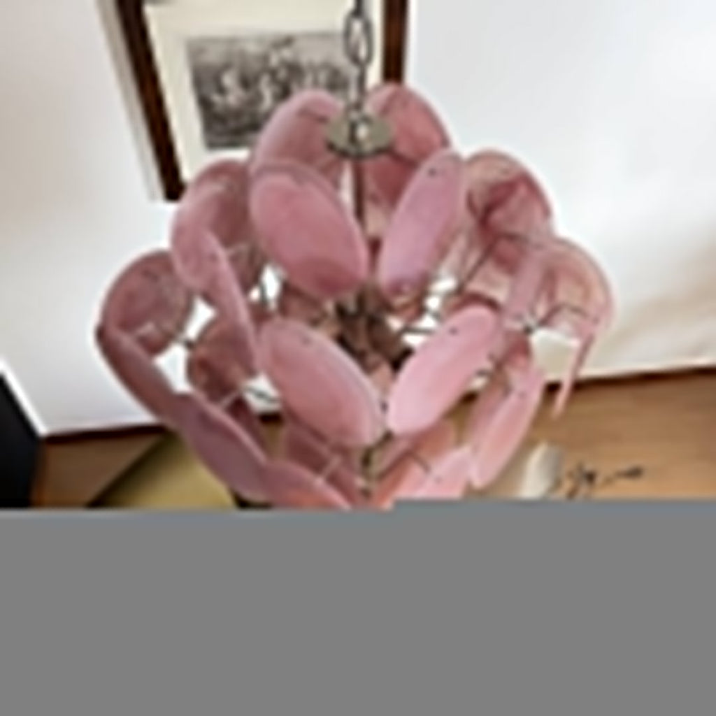 Aurora Chandelier Rose à Disques Superposés Artisanal - Neutralighting