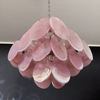 Aurora Chandelier Rose à Disques Superposés Artisanal - Neutralighting