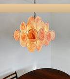 Aurora Chandelier Rose à Disques Superposés Artisanal - Neutralighting