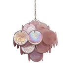 Aurora Chandelier Rose à Disques Superposés Artisanal - Neutralighting