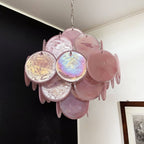 Aurora Chandelier Rose à Disques Superposés Artisanal - Neutralighting