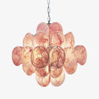 Aurora Chandelier Rose à Disques Superposés Artisanal - Neutralighting