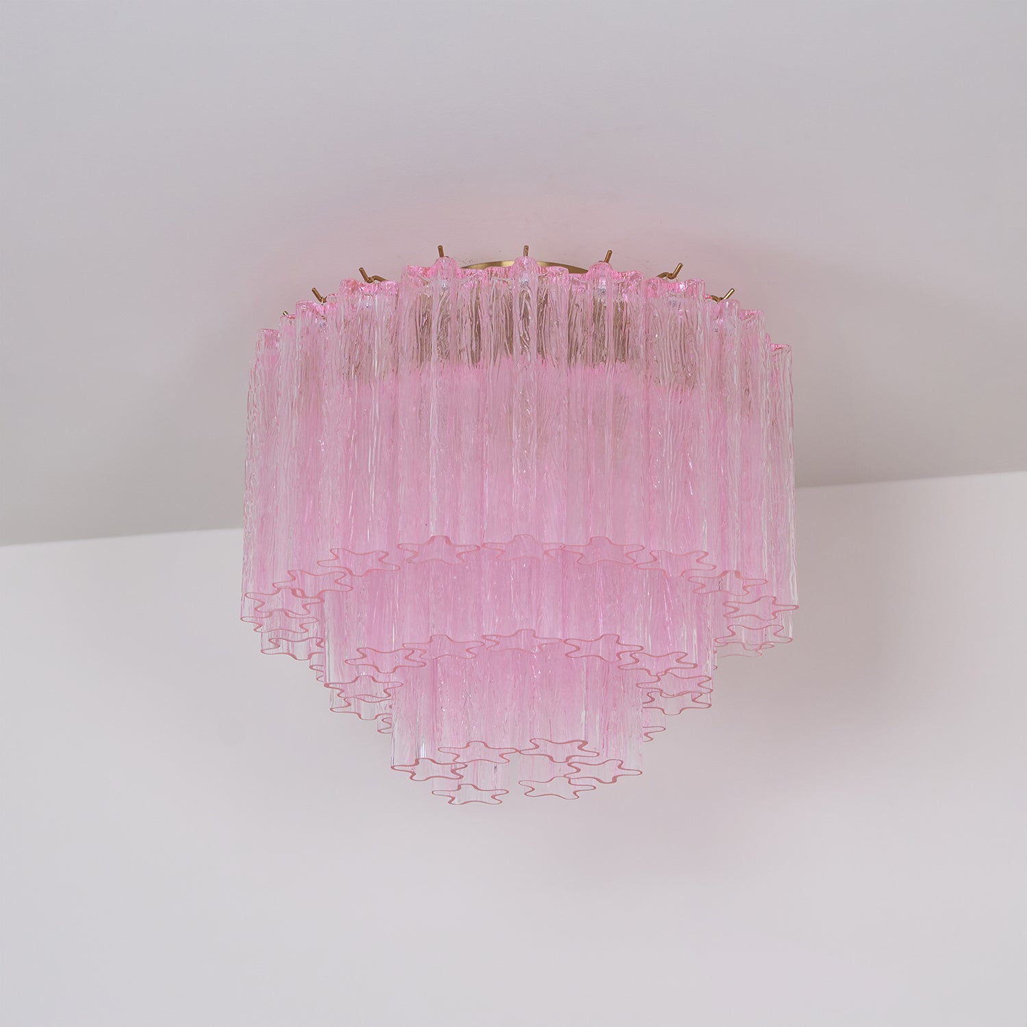 Aurora Lampe de Plafond en Verre Murano Rose Vintage - Neutralighting