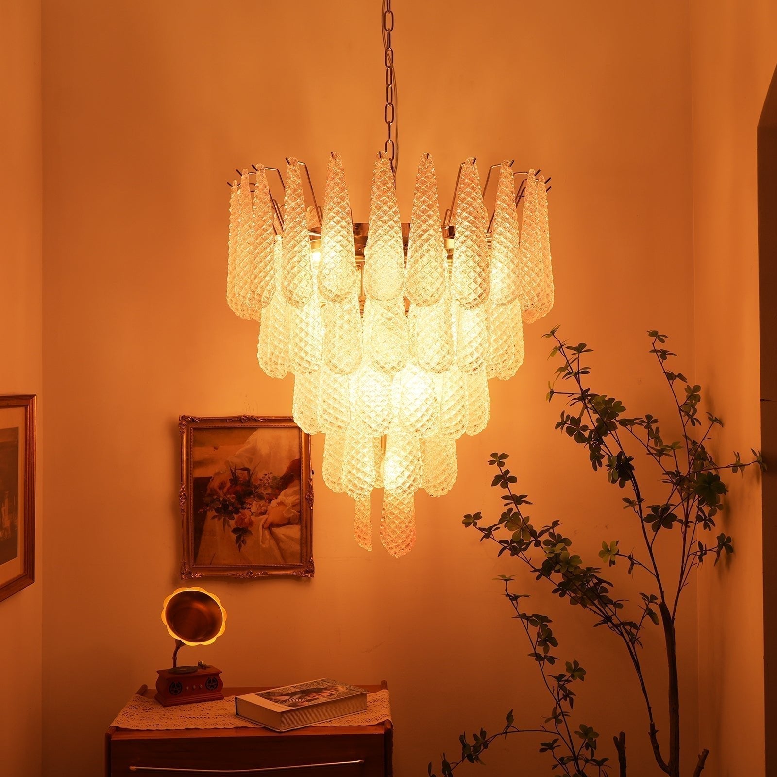 Aurora Lustre Rose Goutte Rosée Cascadant Romantique - Neutralighting