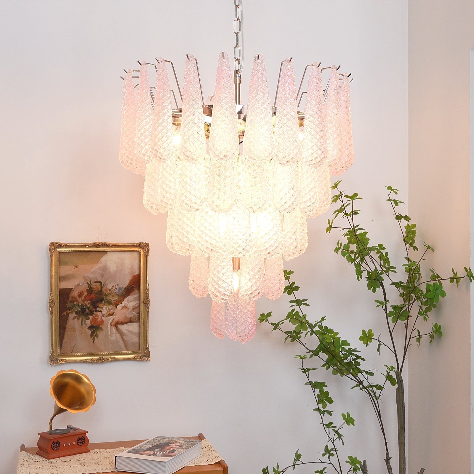 Aurora Lustre Rose Goutte Rosée Cascadant Romantique - Neutralighting