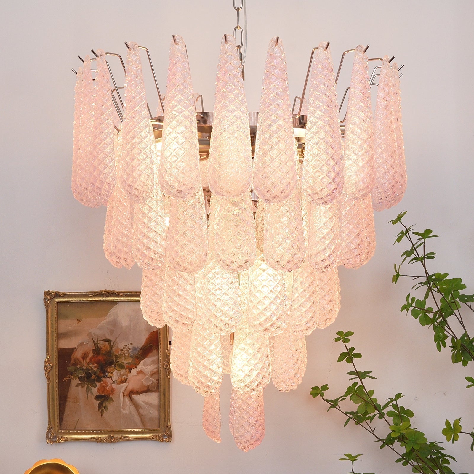 Aurora Lustre Rose Goutte Rosée Cascadant Romantique - Neutralighting