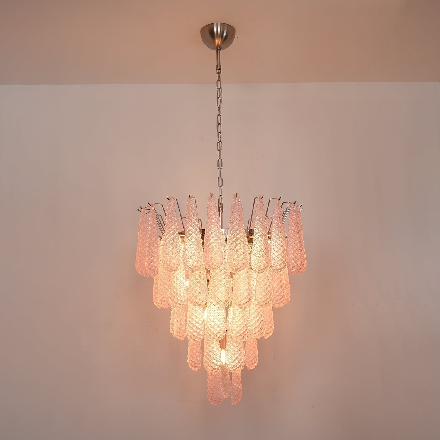 Aurora Chandelier en Verre Rose Luxe - Neutralighting