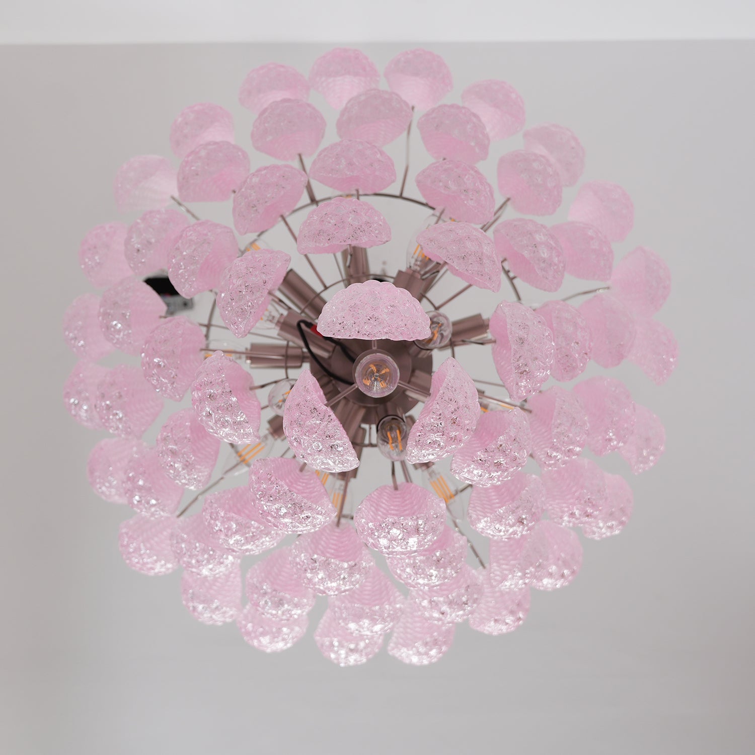 Aurora Chandelier en Verre Rose Luxe - Neutralighting