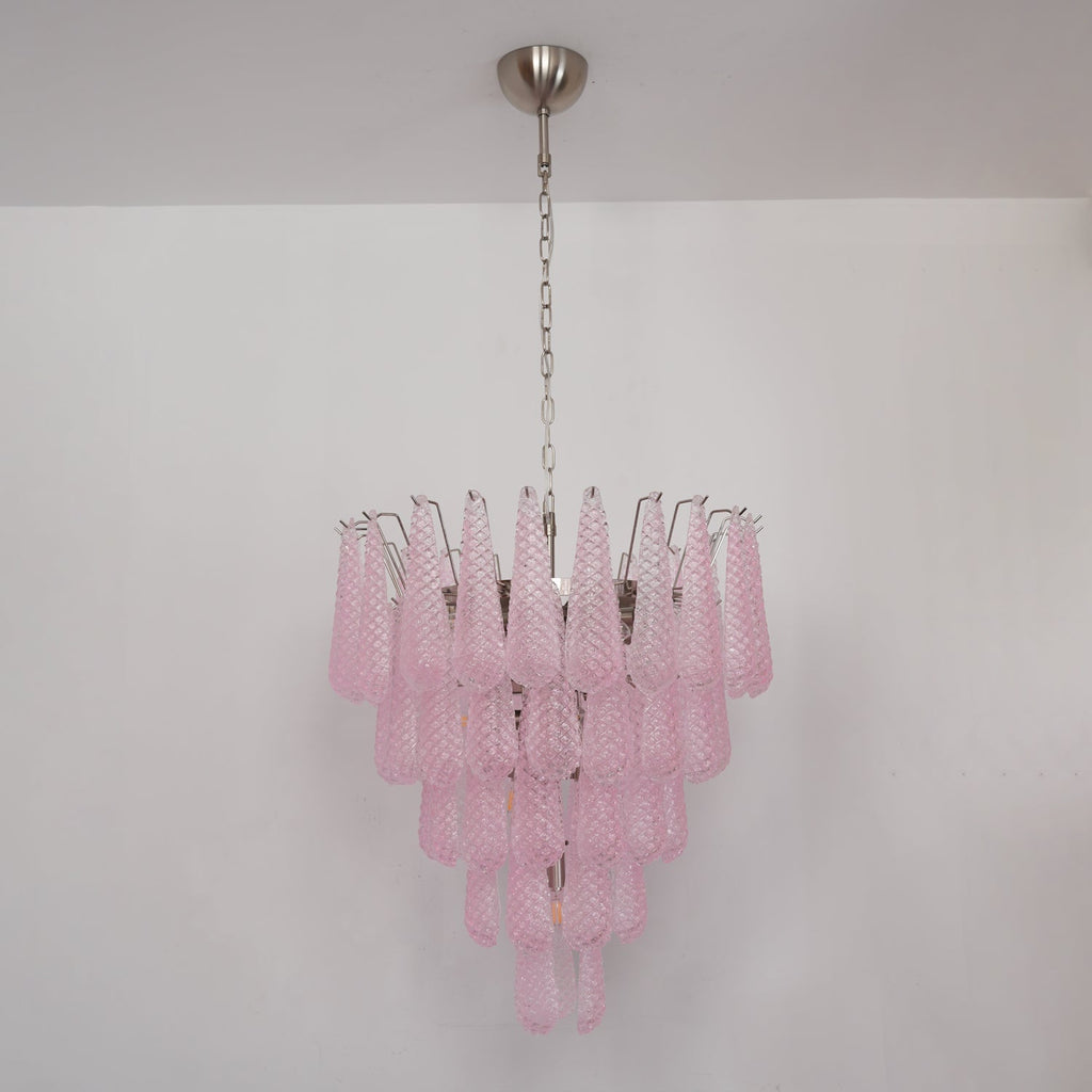 Aurora Chandelier en Verre Rose Luxe - Neutralighting