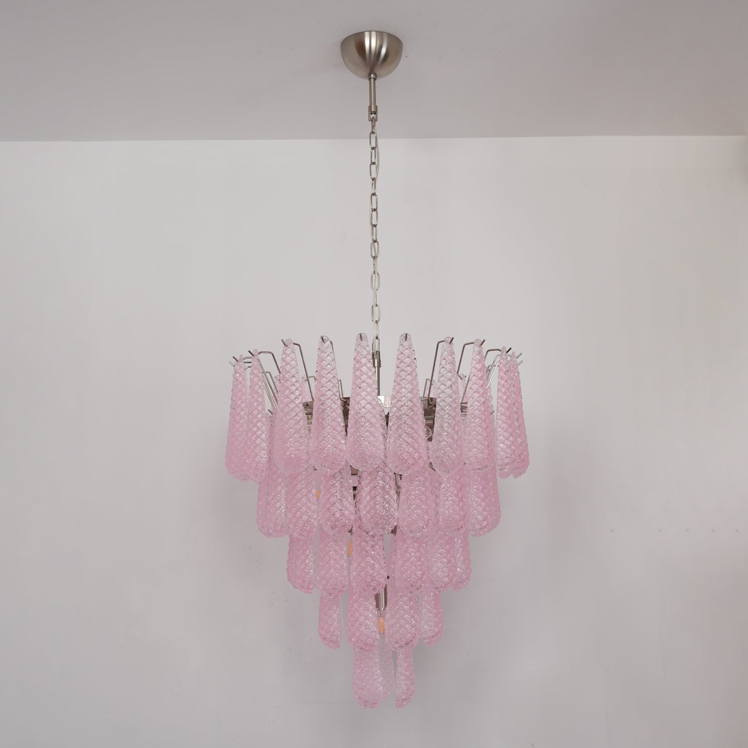 Aurora Chandelier en Verre Rose Luxe - Neutralighting