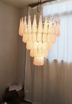 Aurora Chandelier en Verre Rose Luxe - Neutralighting