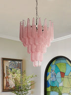 Aurora Chandelier en Verre Rose Luxe - Neutralighting