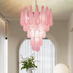 Aurora Chandelier en Verre Rose Luxe - Neutralighting