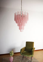 Aurora Chandelier en Verre Rose Luxe - Neutralighting