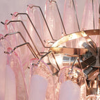 Aurora Chandelier Pétales en Verre de Murano Rose Cascade - Neutralighting