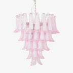 Aurora Chandelier Pétales en Verre de Murano Rose Cascade - Neutralighting