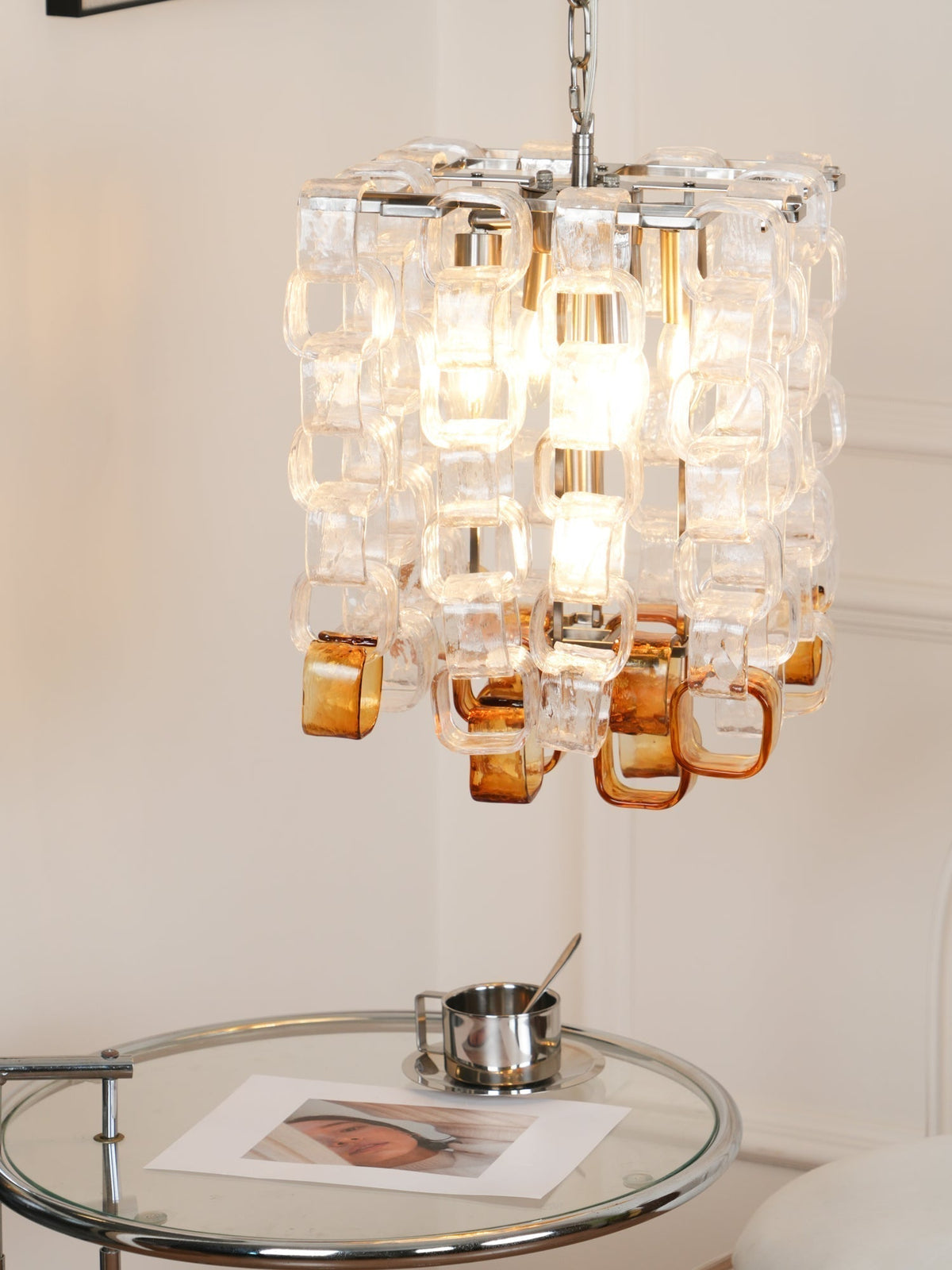 Aurora Chandelier en Verre de Murano Géométrique - Neutralighting