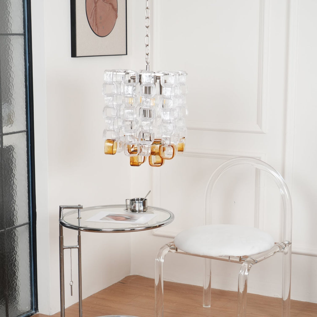 Aurora Chandelier en Verre de Murano Géométrique - Neutralighting