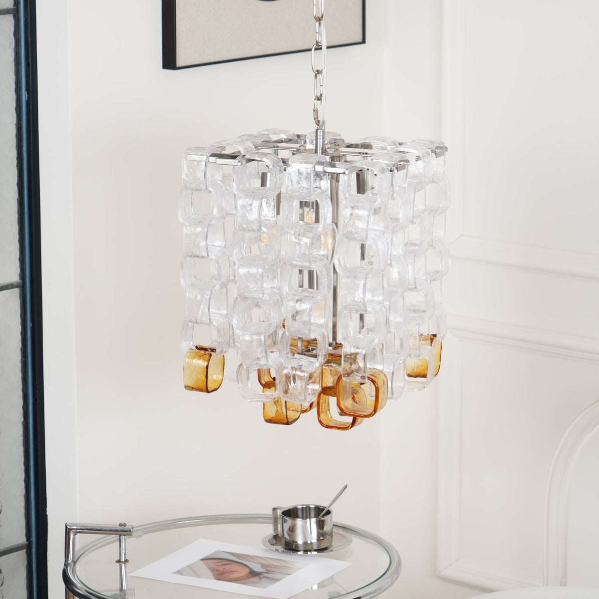 Aurora Chandelier en Verre de Murano Géométrique - Neutralighting