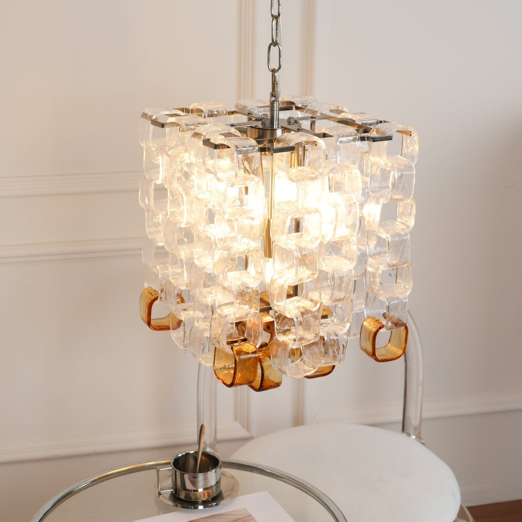 Aurora Chandelier en Verre de Murano Géométrique - Neutralighting