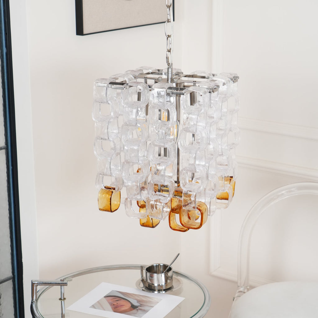 Aurora Chandelier en Verre de Murano Géométrique - Neutralighting